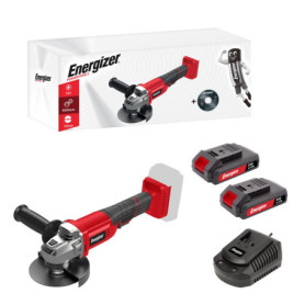 Meuleuse d'Angle Sans Fil Energizer 20V avec 2 Batteries et Chargeur Rapide