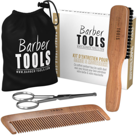 Coffret Complet d'Entretien pour Barbe et Moustache - Barber Tools