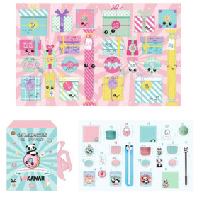 Calendrier Kawaii avec Surprises Quotidiennes - Animaux Mignons pour Noël