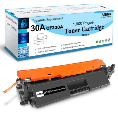 Toner Noir ASEKER Compatible 30A CF230A pour HP LaserJet Pro - 1600 Pages