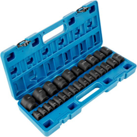 Jeu de Douilles à Choc VEVOR 1/2" - 26 Pièces en Acier Allié avec Mallette