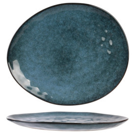 Plat en Grès Bleu Ovale 27,5 cm - Élégance pour Vos Repas