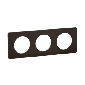 Plaque 3 Postes Noir Mat Céliane - Finition Déco Moderne Legrand