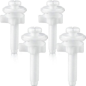 Kit de 4 boulons en plastique pour siège de toilette - Réparation facile