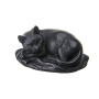 Statuette décorative en Pierre de Chat Noir - 10 cm