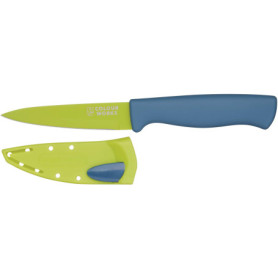 Couteau d'Office Colourworks avec Étui Aiguisant - Acier Inoxydable Apple 9.5 cm
