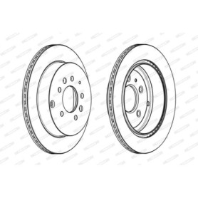 Disque de frein Ferodo DDF1819C pour Mazda CX-7
