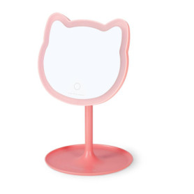 Miroir de Maquillage Éclairé en Forme de Chat - You Look Purrfect! par LEGAMI