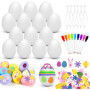Kit de Décoration de Pâques DERAYEE avec Oeufs, Feutres et Autocollants
