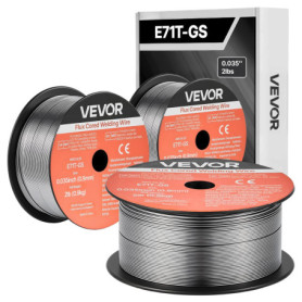 Fil de Soudage MIG Fourré VEVOR E71T-GS 0,9 mm - Lot de 3 Bobines