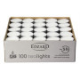 Lot de 100 Bougies Chauffe-Plat Blanches EDZARD - Inodores et Écologiques