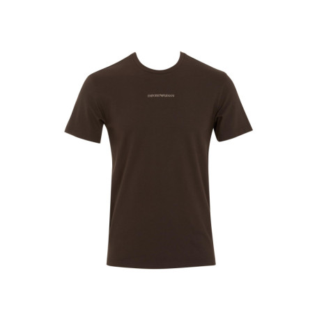 T-Shirt Emporio Armani Marron à Col Rond pour Homme - Taille M