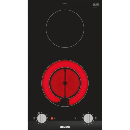 Plaque de Cuisson Vitrocéramique Siemens ET375CFA1E Noir et Acier Inoxydable