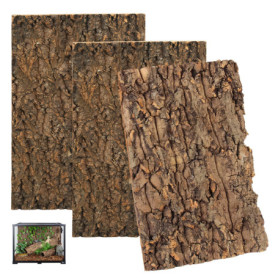 Sporgo Lot de 3 Écorces de Liège Naturelles pour Terrarium - Décoration et Tapis d'Escalade pour Reptiles
