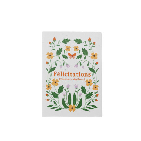 Carte à Planter Félicitations - Un Cadeau Naturel qui Fait Fleurir vos Émotions