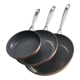 Ensemble de Poêles en Aluminium Antiadhésives VEVOR - 3 Tailles 20/27/30 cm