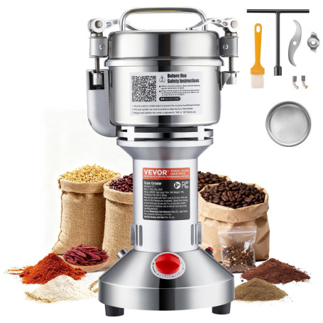 Moulin à Épices Électrique VEVOR 300 g en Acier Inoxydable