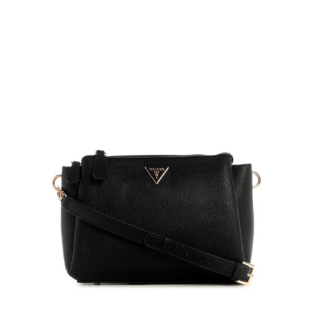 Sac à bandoulière GUESS Noelle II Tri Comp en cuir noir
