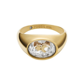 Bague Femme Fossil Sadie en Acier Inoxydable Doré avec Pendentifs Flottants