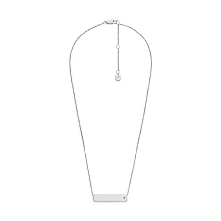 Collier Femme Fossil Sadie en Acier Inoxydable Argenté avec Gravure