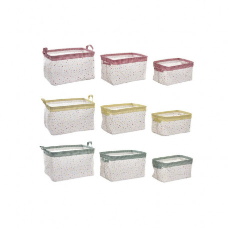 Set de basket DKD Home Decor Polyester Coton Aluminium (35 x 21 x 20 cm) (3 Unit 68,99 €