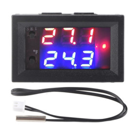 Thermostat Numérique avec Sonde Étanche DC12V - Contrôleur de Température Précis