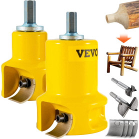 VEVOR Coupe-Tenon Professionnel avec Lames Incurvées - Kit de Maître pour Bûches