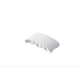 Applique Murale LED Moderne en Aluminium Blanc - 6W, Éclairage Intérieur/Extérieur
