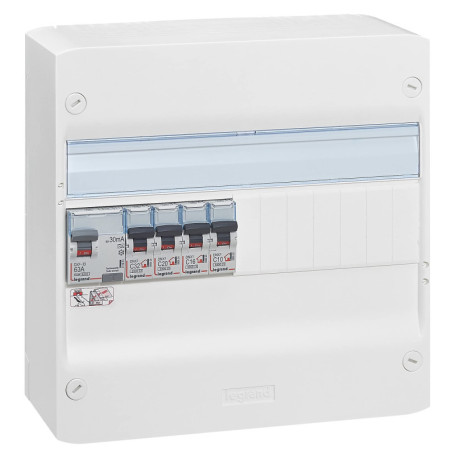 Tableau Électrique Pré-équipé Legrand Drivia 1 Rangée avec Disjoncteurs et Interrupteur Différentiel