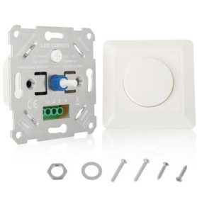 Variateur de Lumière LED Dimmable 5-200W avec Plaque Blanche