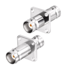 Adaptateur BNC Femelle à Femelle - Connecteur Coaxial Montage Panneau 2 Pièces