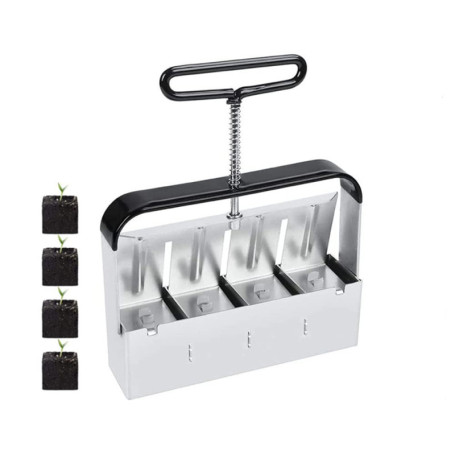 Outil de jardinage manuel avec poignée antidérapante - Presse motte 5,1 cm