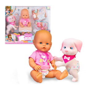Nenuco et Petuco : Poupée Bébé et Chiot avec Accessoires