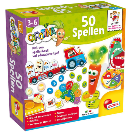 Coffret Éducatif Lisciani - 50 Jeux Interactifs pour Enfants de 3 à 6 Ans