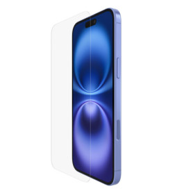 Protection d'écran Belkin ScreenForce InvisiGlass pour iPhone 16 Plus - Antirayure et Antimicrobienne