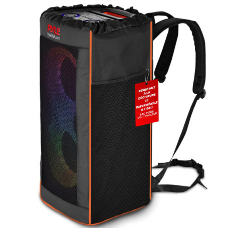 Housse Étanche Pyle pour Enceinte Bluetooth - Sac à Dos Résistant avec Bretelles Réglables