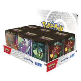 Boîte de Collection Pokémon TCG - Stacking Tins 2025 avec Autocollants et Pièce Métallique