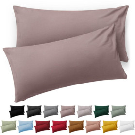 Blumtal Lot de 2 Taies d'Oreiller en Microfibre Taupe - Extra Douces et Lavables