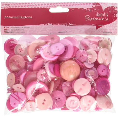 Boutons Roses Assortis - 250g pour Artisanat