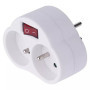 Adaptateur Ronde PremiumCord avec Interrupteur 250V - Blanc