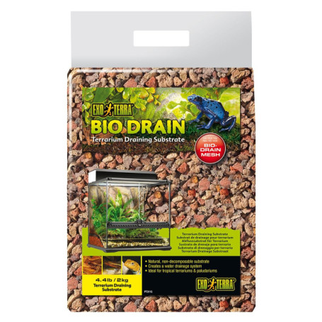 Exo Terra Bio Drain - Substrat de Drainage Naturel pour Terrariums