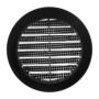 Lot de 2 grilles d'aération noires 80 mm avec écran en maille - Repa Market