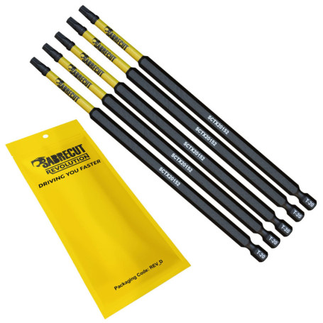 Jeu d'embouts de tournevis à percussion T20 SabreCut - 5 pièces 152 mm