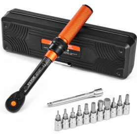 Clé Dynamométrique VEVOR 6,4 mm avec Douilles et Rallonge - Précision 3%
