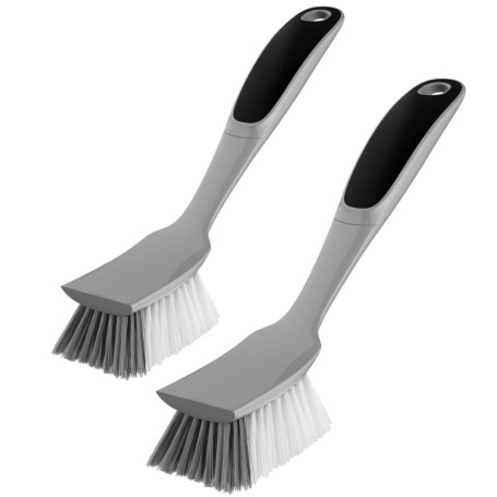 Brosse à Vaisselle MR.SIGA avec Grattoir Intégré - Lot de 2