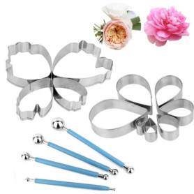 Kit de Décoration de Gâteaux EMAGEREN - 15 Outils en Métal pour Fondant et Pâtisserie