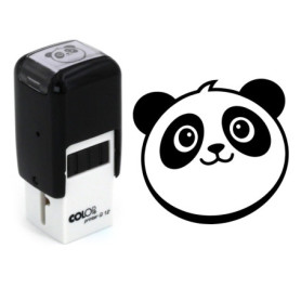 Tampon Auto-Encreur Tête de Panda Mignon - 11mm