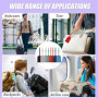 Set de 8 Étiquettes de Bagages en Cuir Synthétique avec Boucle Réglable