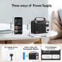 Audiocrazy Radio Portable FM/AM/SW1-2 Radio Multibande avec Batterie Rechargeable 1800 mAh, Câble AC Ou Radio FM Portable avec P