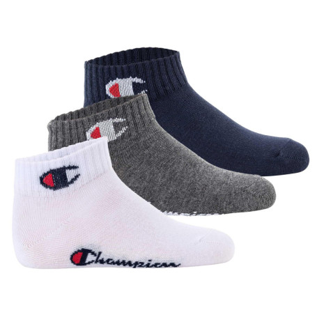 Chaussettes Champion Core Junior 3PP Quart Bleu Marine pour Enfants